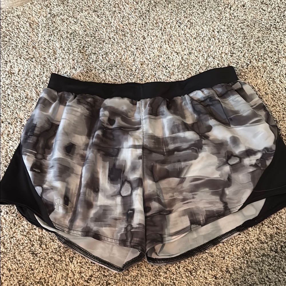Under Armour Black and Gray Women's Shorts
